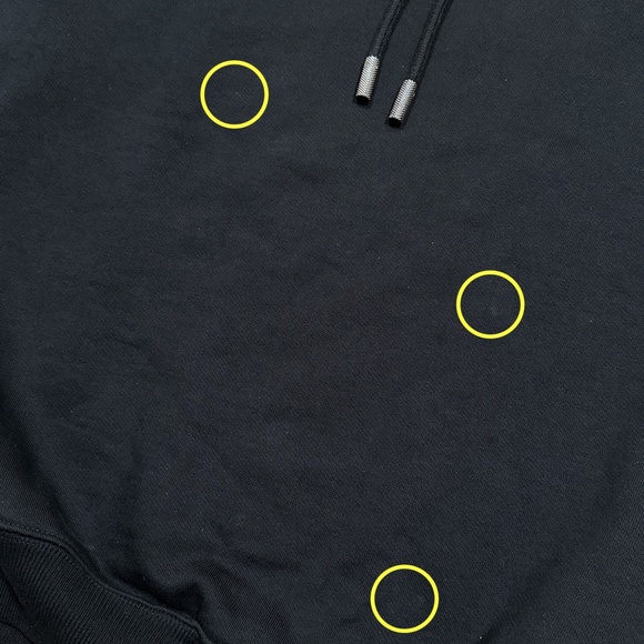 Off White Virgil Abloh SS 2020 Floral Black Heavyweight Terry Hoodie Mens XXS - Picture 4 of 14